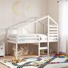 vidaXL Kid's Bed Roof White Solid pine wood Decorative Inlays