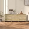 vidaXL Sideboard Set of 3 Sonoma oak Engineered wood Standard