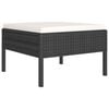 vidaXL Garden Lounge Set Black, Cream White