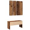 vidaXL Hallway Furniture Set Old wood Engineered wood, acrylic Standard