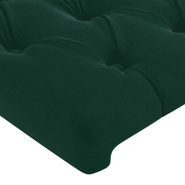 vidaXL Headboards 2 pcs Dark Green 39.4"x2.8"x30.7"/34.6" Velvet