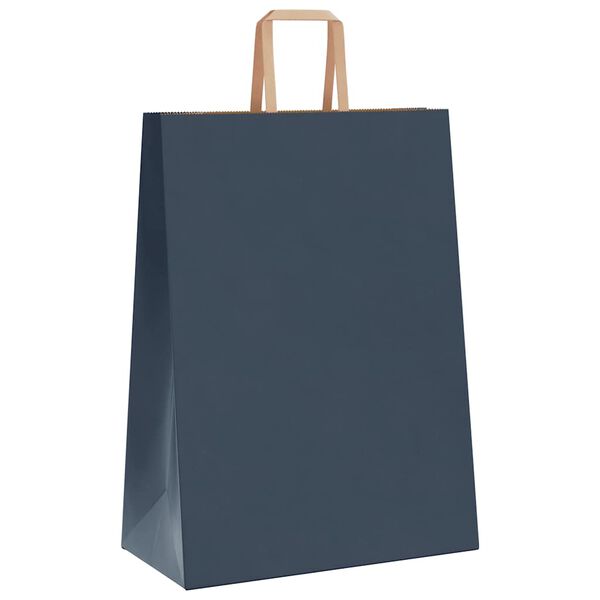 vidaXL Paper Bags 50 pcs with Handles Blue 32x17x44 cm