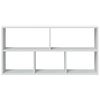 vidaXL Wall Shelf White Engineered wood Medium Wall Shelf Rectangular