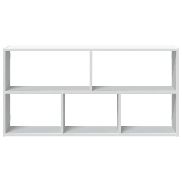 vidaXL Wall Shelf White Engineered wood Medium Wall Shelf Rectangular