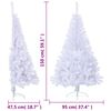 vidaXL Artificial Half Christmas Tree White PVC, Steel 59.1 in high