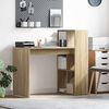 vidaXL Desk with Shelf Sonoma Oak 108 x 55 x 103.5 cm Engineered Wood