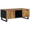 vidaXL Coffee Table Honey Finish, Black