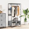 vidaXL Wardrobe Grey Sonoma Engineered wood, Metal 35.4x19.7x70.9 in