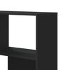 vidaXL Corner Bookcase Black Engineered Wood Tall Modular