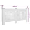 vidaXL Radiator Covers 2 pcs White 59.8"x7.5"x32.1" MDF