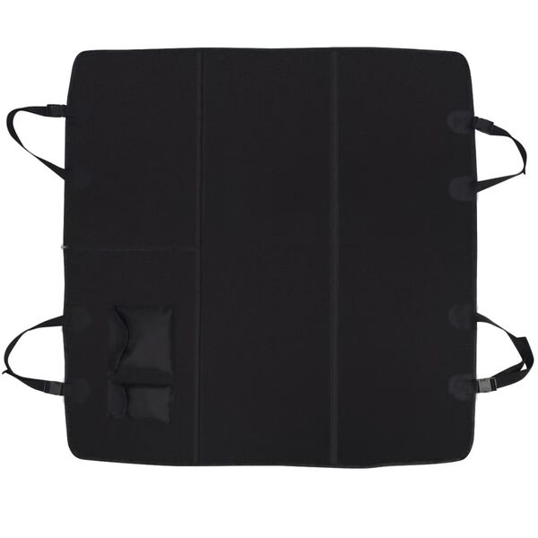 vidaXL Dog Seat Cover Black Coated oxford fabric 58.3 x 55.9 in