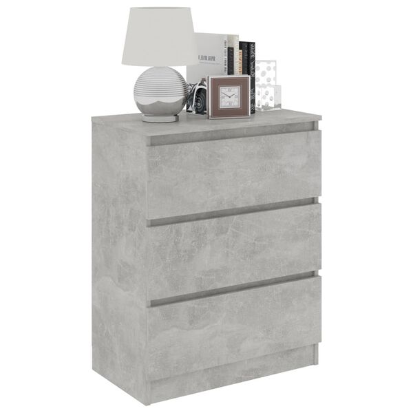 vidaXL Sideboard Concrete Gray 23.6"x13.8"x29.9" Engineered Wood