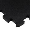 vidaXL Rubber Floor Tiles 9 pcs Black 0.63" 11.8"x11.8"