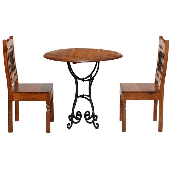 vidaXL Dining Table Set Brown Solid Acacia wood Medium Durable