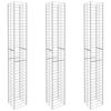 vidaXL Gabion Baskets 3 pcs Galvanized Steel 9.8"x9.8"x77.6"