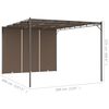 vidaXL Garden Gazebo with Side Curtain 13.1'x9.8'x7.4' Taupe