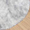 vidaXL Shaggy Rug Silver Grey 100% Polyester 47.2 x 47.2 in Non-Slip