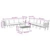 vidaXL Garden Lounge Set Dark grey, white
