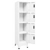 vidaXL Locker Cabinet White Steel Standard Locker Cabinet Rectangular