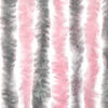 vidaXL Fly Curtain Silver Grey and Pink 39.4x78.7" Chenille