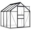 vidaXL Greenhouse Anthracite and Transparent Aluminum and Polycarbonate