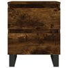 vidaXL Bedside Cabinet Set of 2 Smoked Oak Engineered wood, Iron Medium