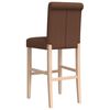 vidaXL Bar Chair Brown Solid rubber wood Tall Footrest Bar Chair