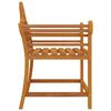 vidaXL Garden Chair Set of 2 Natural Teak Solid Teak Wood Medium