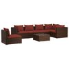 vidaXL Garden Lounge Set Brown