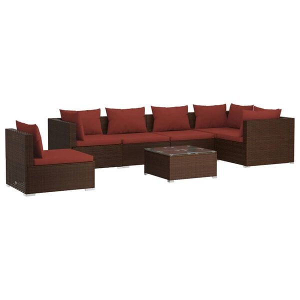vidaXL Garden Lounge Set Brown