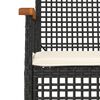 vidaXL Garden Dining Set Black, Cream White Poly Rattan Large