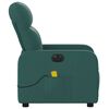 vidaXL Electric Massage Recliner Chair Dark Green Polyester, Metal, Plywood