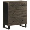 vidaXL Sideboard Black Solid mango wood, metal Medium Sideboard