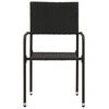 vidaXL Outdoor Dining Set Black PE rattan, steel, solid acacia wood