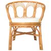 vidaXL Dining Chair Light brown, Cream white Natural rattan, Linen