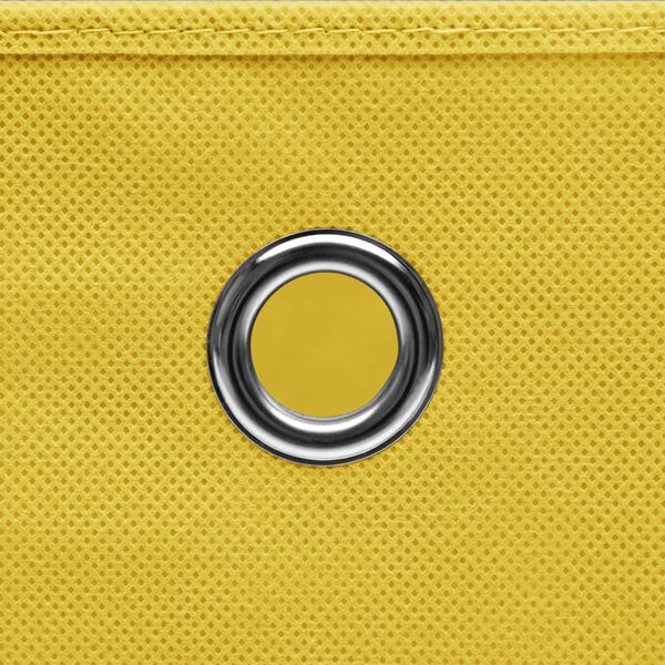 vidaXL Storage Box Set of 10 Yellow Non-woven fabric