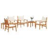 vidaXL Garden Sofa Set 6 pcs Brown Solid Acacia Wood