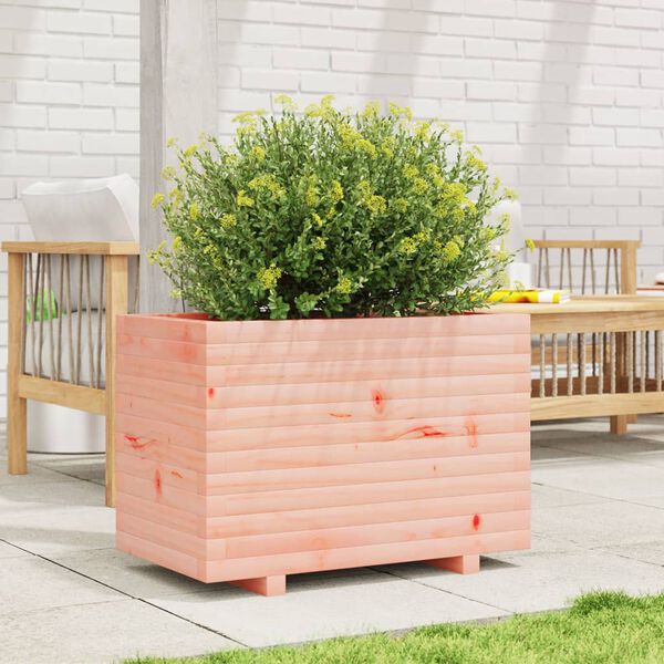 vidaXL Garden Planter Natural Wood Solid Douglas Wood 27.6x15.7x19.5 in
