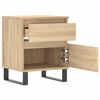 vidaXL Bedside Cabinet Sonoma oak Engineered wood, metal Standard