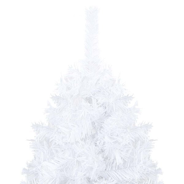 vidaXL Artificial Christmas Tree White PVC, steel, plastic 82.7 in