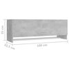 vidaXL Wardrobe Concrete Gray Engineered Wood Compact Wardrobe