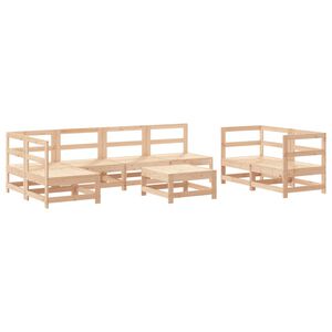 vidaXL Garden Lounge Set Natural Pine Solid pine wood, Plywood Large