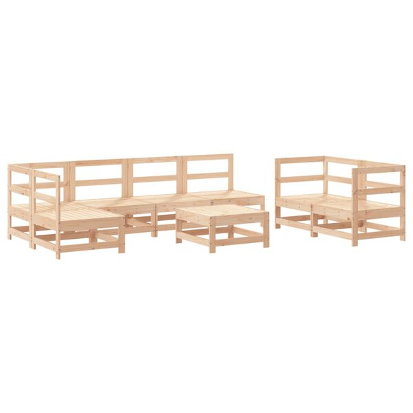 vidaXL Garden Lounge Set Natural Pine Solid pine wood, Plywood Large