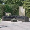 vidaXL Garden Lounge Set Grey PE Rattan Large Garden Lounge Set