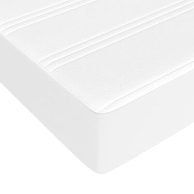 vidaXL Pocket Spring Bed Mattress White 76"x79.9"x7.9" King Faux Leather