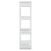 vidaXL Book Cabinet White Engineered Wood 31.5 x 11.8 x 48.6 in