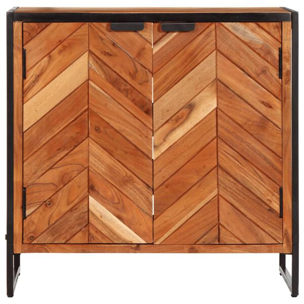 vidaXL Shoe Cabinet Natural Wood Solid Acacia wood Medium Shoe Cabinet