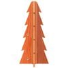vidaXL Wooden Christmas Tree Wax Brown Solid Pinewood Small