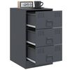 vidaXL Bedside Cabinet Set of 2 Anthracite Cold-rolled steel