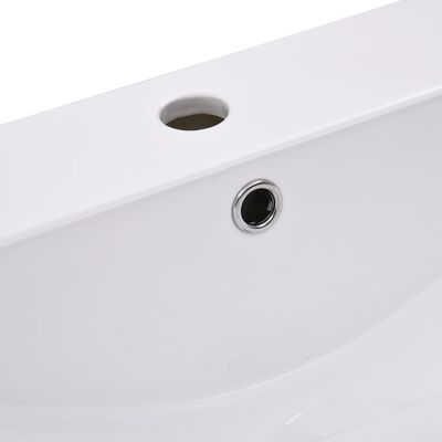 vidaXL Built-in Basin 35.8"x15.6"x7.3" Ceramic White